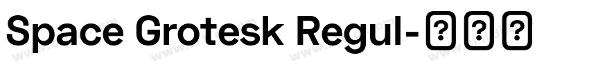Space Grotesk Regul字体转换